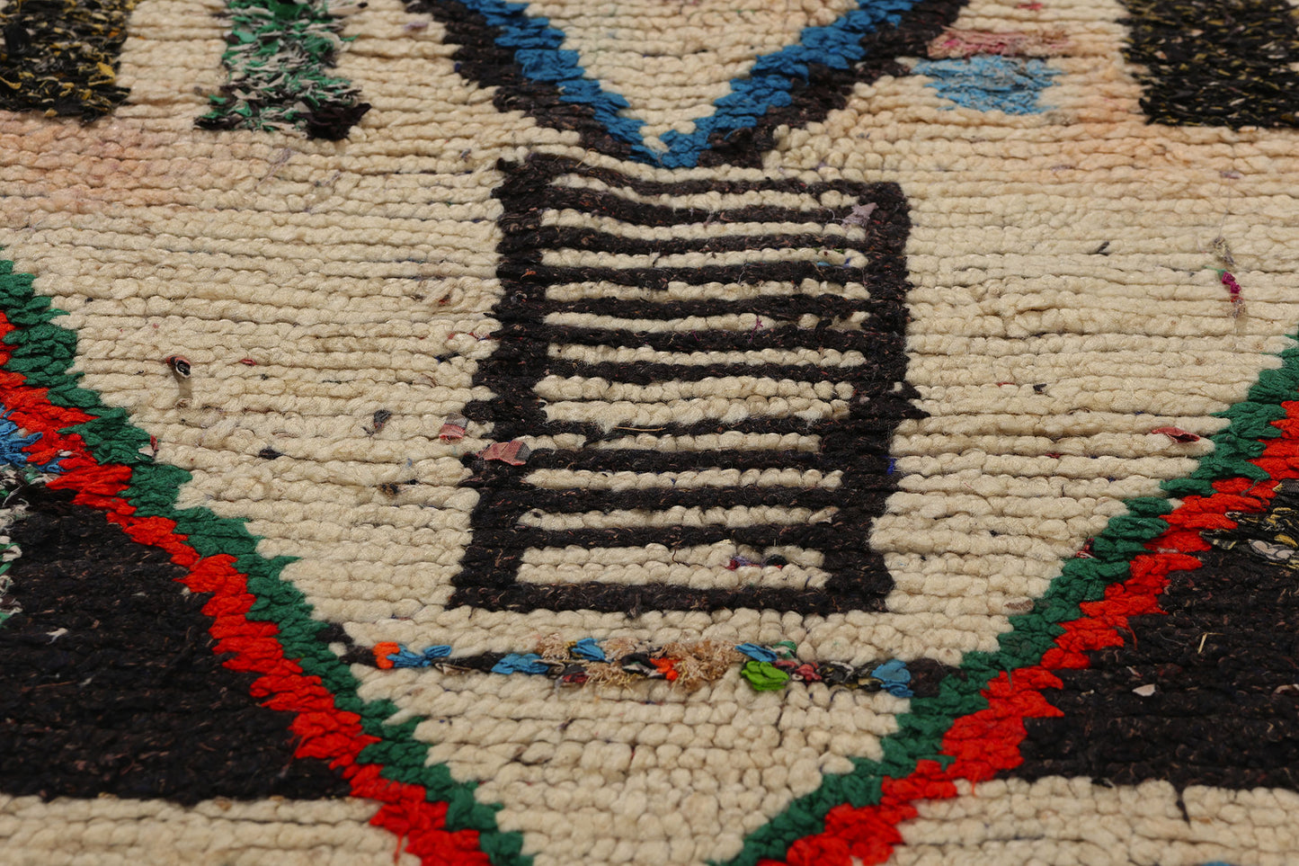 4 x 7 Colorful Vintage Moroccan Azilal Rag Rug 21836