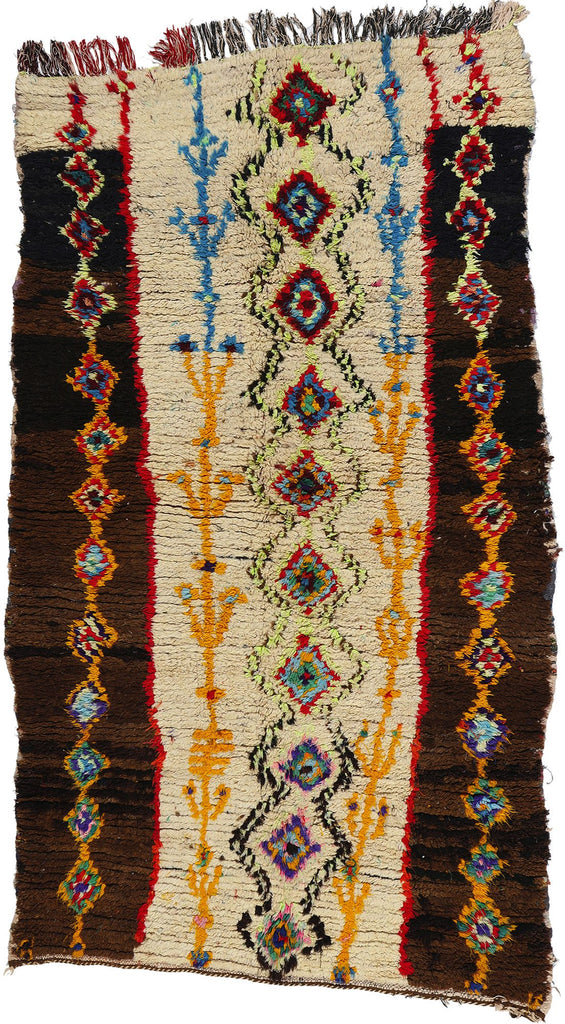 5 x 8 Colorful Vintage Moroccan Azilal Rag Rug 21810