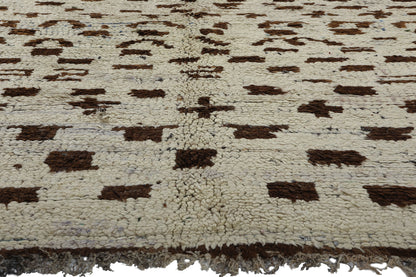5 x 8 Vintage Neutral Moroccan Azilal Rag Rug 21817