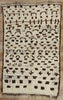 5 x 8 Vintage Neutral Moroccan Azilal Rag Rug 21817
