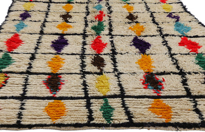 4 x 11 Colorful Vintage Moroccan Azilal Rug 21805