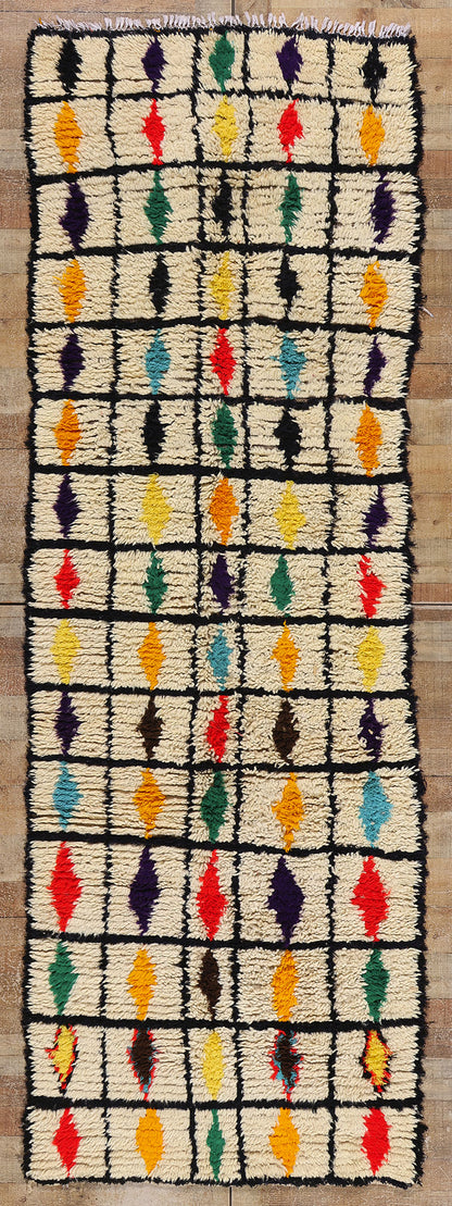4 x 11 Colorful Vintage Moroccan Azilal Rug 21805