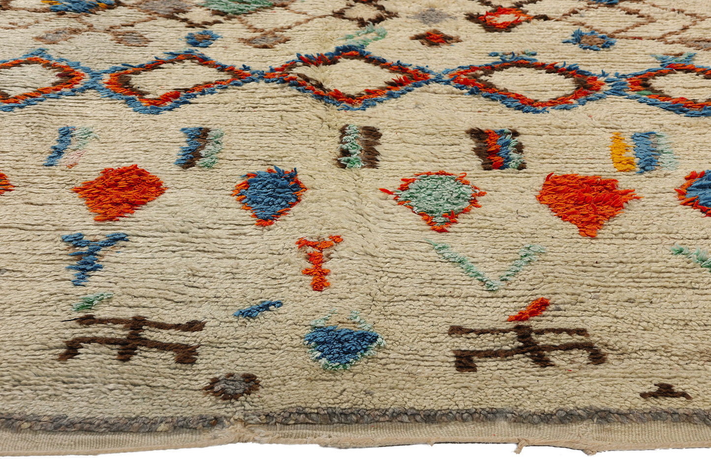 4 x 6 Colorful Vintage Moroccan Azilal Rug 21778