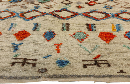 4 x 6 Colorful Vintage Moroccan Azilal Rug 21778
