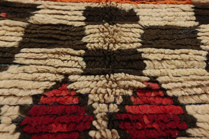 4 x 7 Colorful Vintage Moroccan Azilal Rag Rug 21783