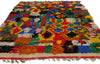 4 x 7 Colorful Vintage Moroccan Azilal Rag Rug 21738