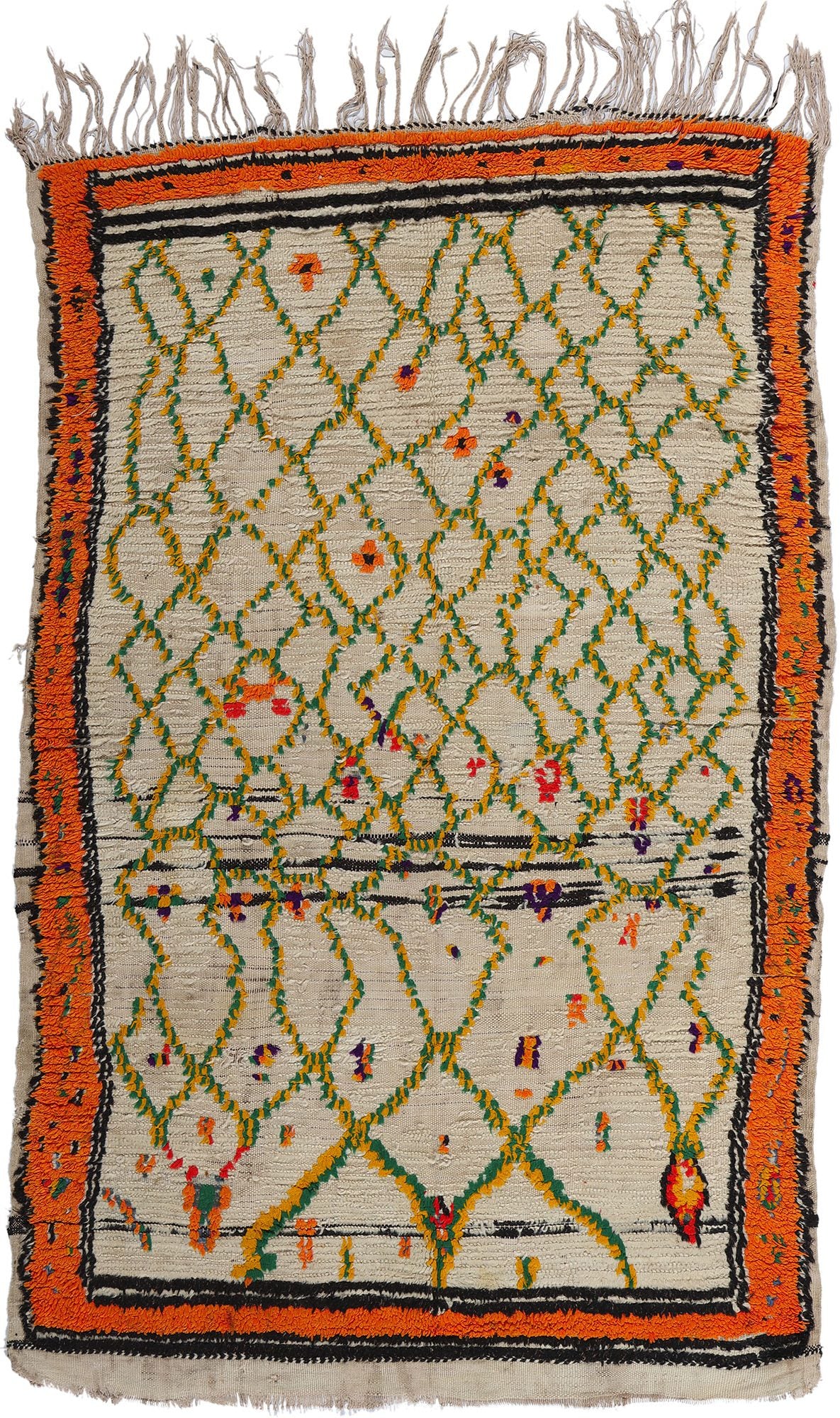 4 x 7 Colorful Vintage Moroccan Azilal Rug 21736