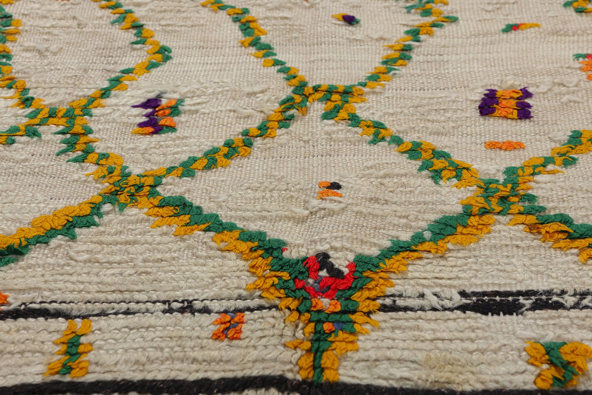 4 x 7 Colorful Vintage Moroccan Azilal Rug 21736