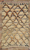 4 x 7 Vintage High-Low Moroccan Azilal Rug 21744
