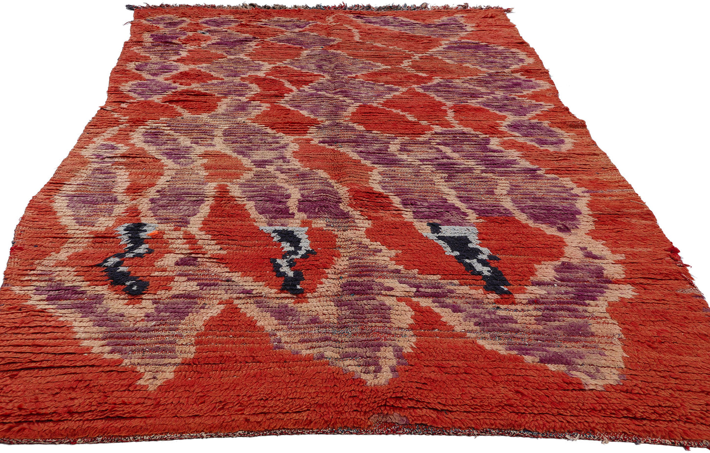 4 x 8 Vintage Red Moroccan Azilal Rug 21734