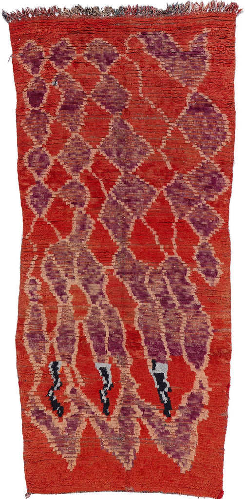 4 x 8 Vintage Red Moroccan Azilal Rug 21734