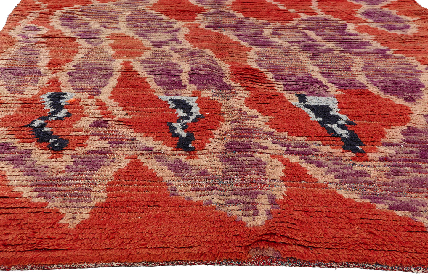 4 x 8 Vintage Red Moroccan Azilal Rug 21734