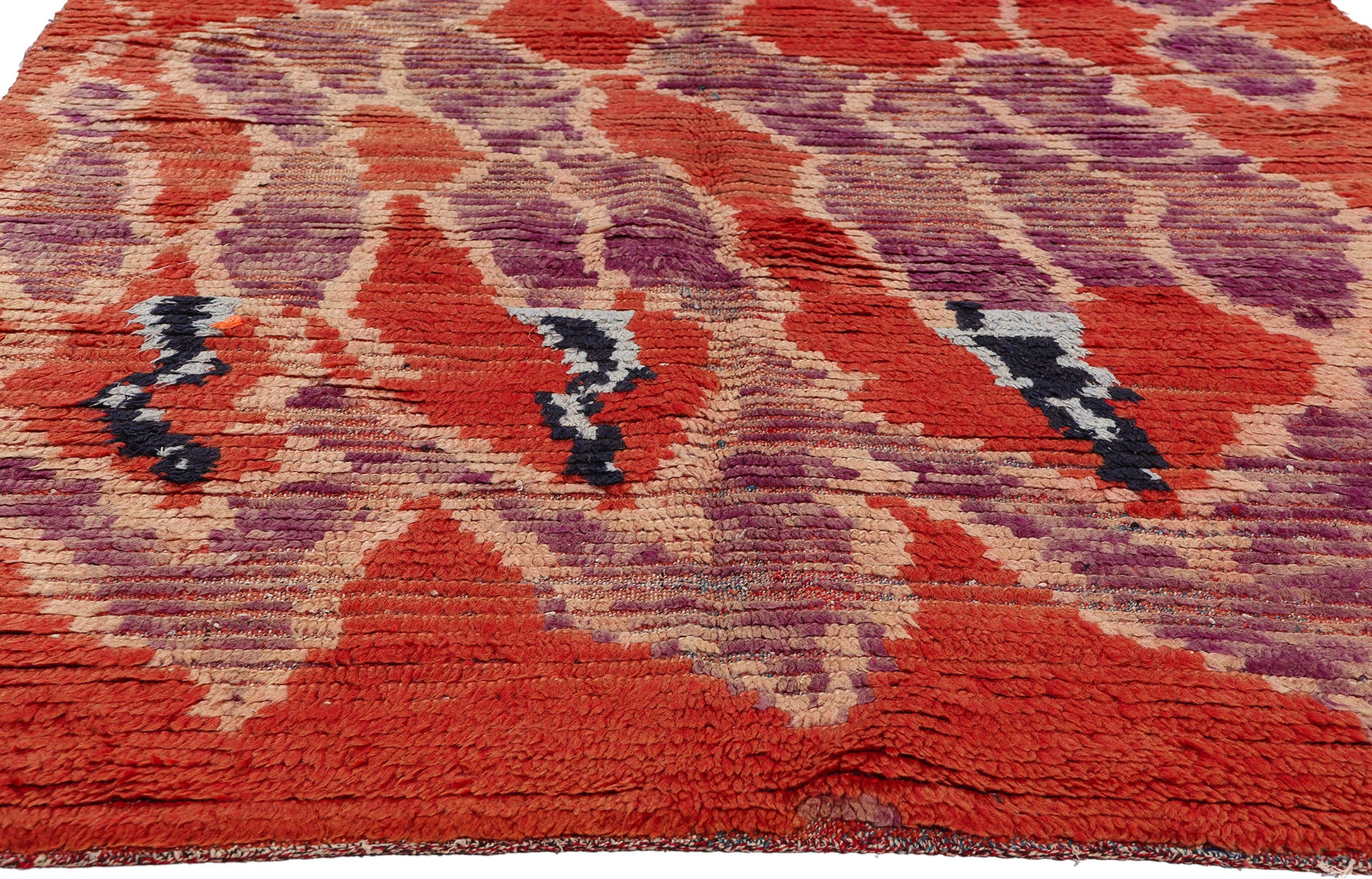 4 x 8 Vintage Red Moroccan Azilal Rug 21734