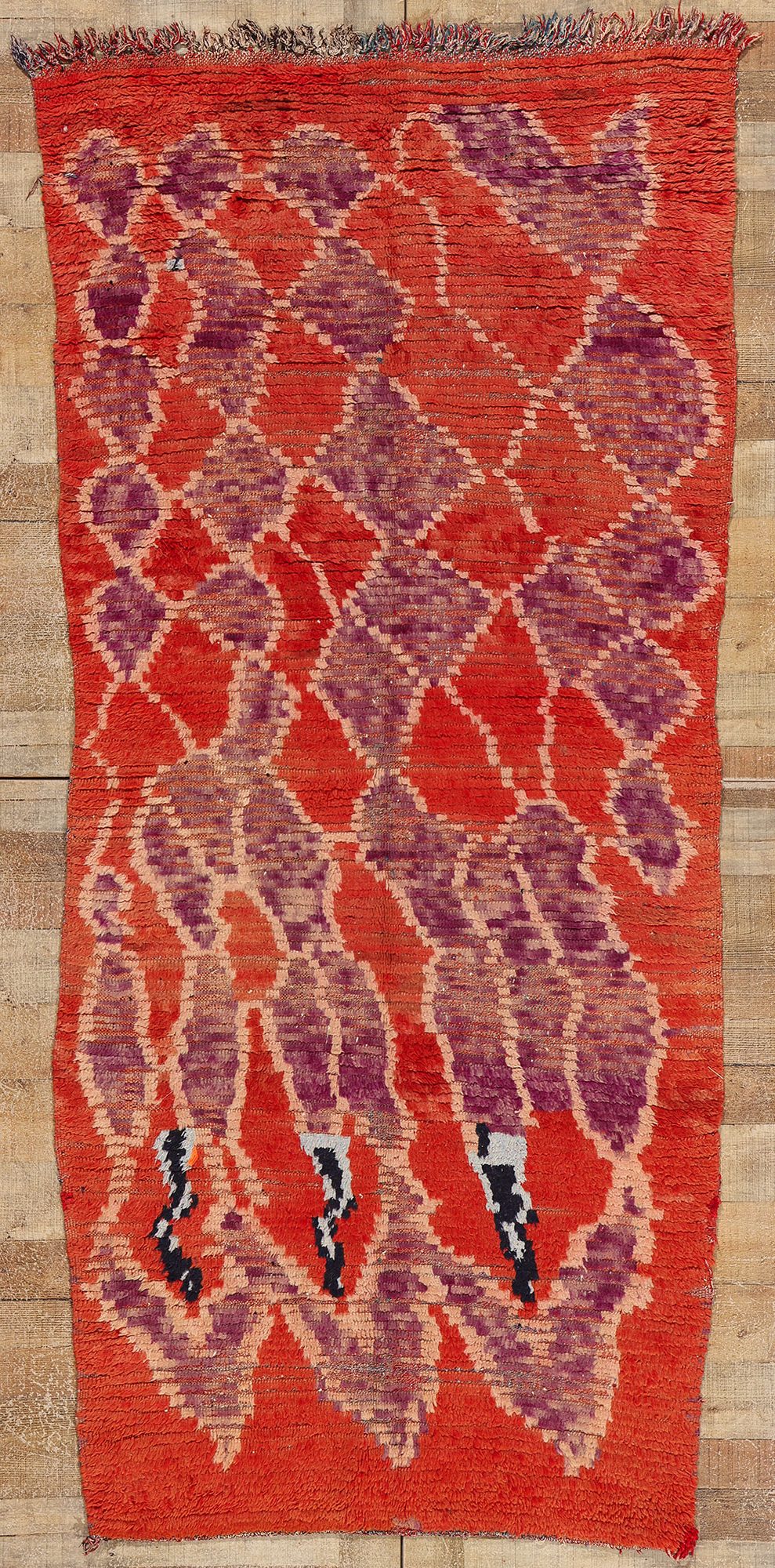 4 x 8 Vintage Red Moroccan Azilal Rug 21734