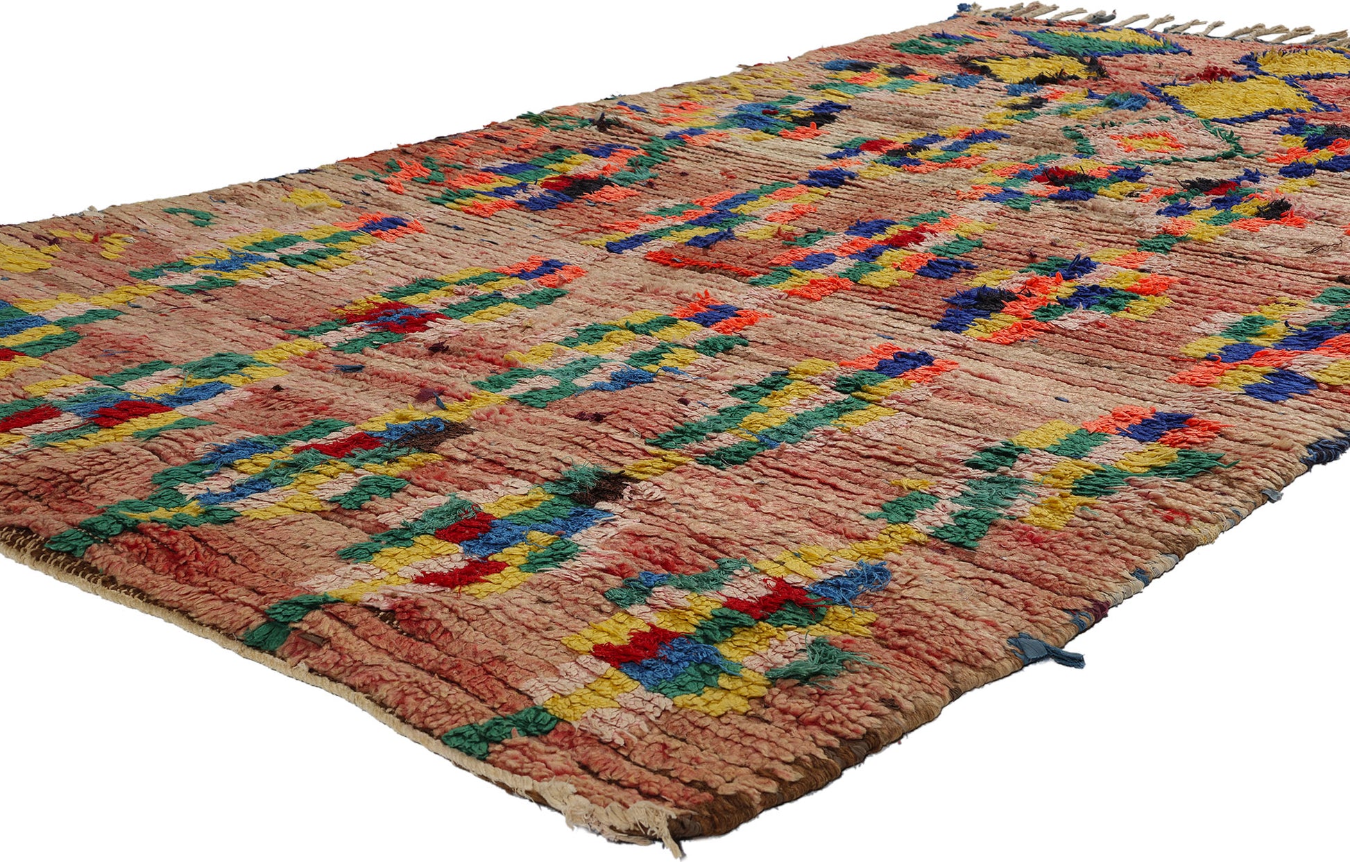 4 x 8 Colorful Vintage Moroccan Azilal Rug 21797