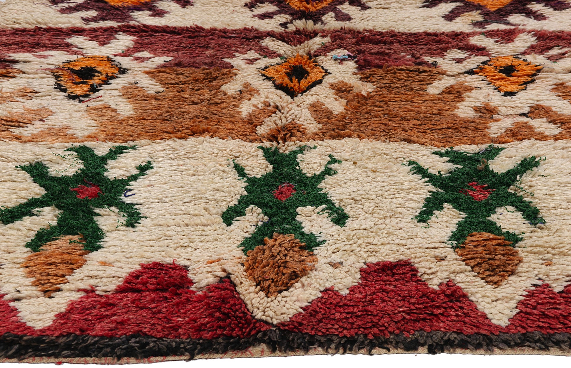 4 x 8 Vintage Earth-Tone Moroccan Azilal Rug 21753