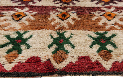 4 x 8 Vintage Earth-Tone Moroccan Azilal Rug 21753
