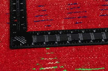 4 x 9 Vintage Red Moroccan Azilal Rug 21807