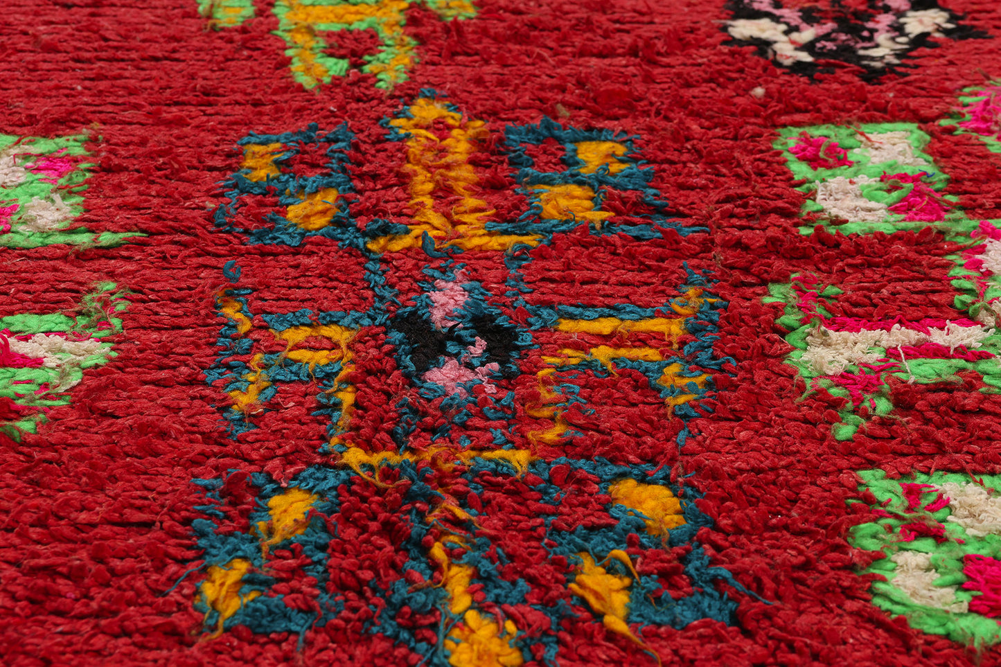 4 x 9 Vintage Red Moroccan Azilal Rug 21807