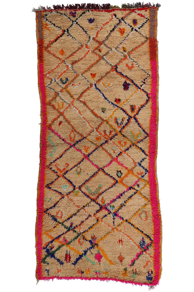 4 x 9 Colorful Vintage Moroccan Azilal Rug 21829