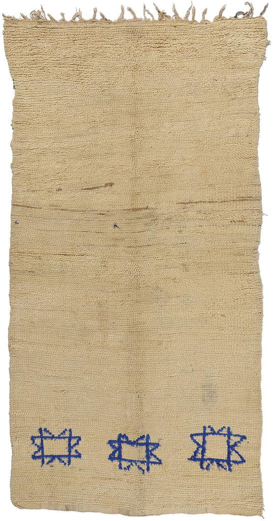 5 x 10 Vintage Neutral Moroccan Azilal Rug 21756