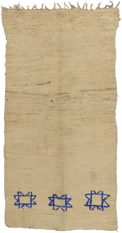 5 x 10 Vintage Neutral Moroccan Azilal Rug 21756