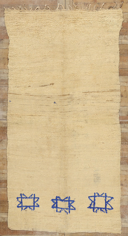 5 x 10 Vintage Neutral Moroccan Azilal Rug 21756