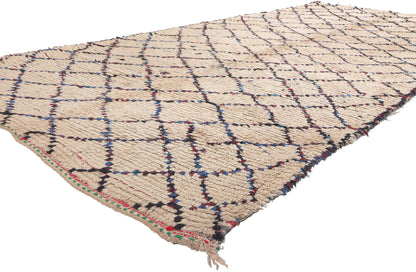 5 x 10 Vintage Moroccan Azilal Rag Rug 74833