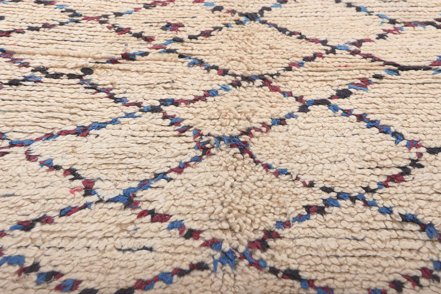 5 x 10 Vintage Moroccan Azilal Rag Rug 74833