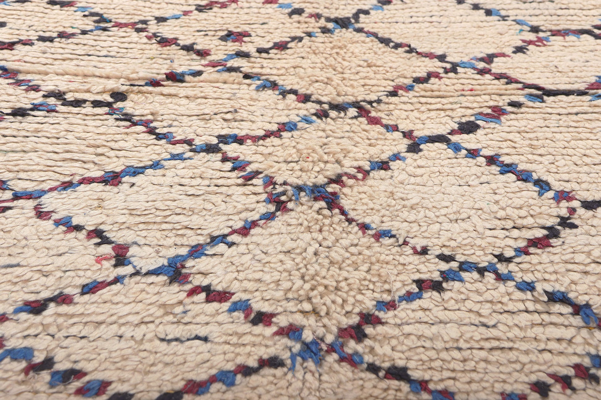 5 x 10 Vintage Moroccan Azilal Rag Rug 74833