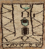 5 x 5 Vintage Neutral Moroccan Azilal Rug 21763