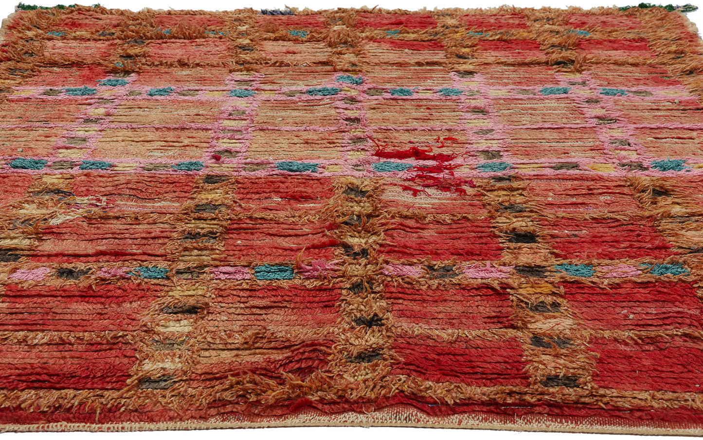 5 x 6 Vintage Red Moroccan Azilal Rug 21723