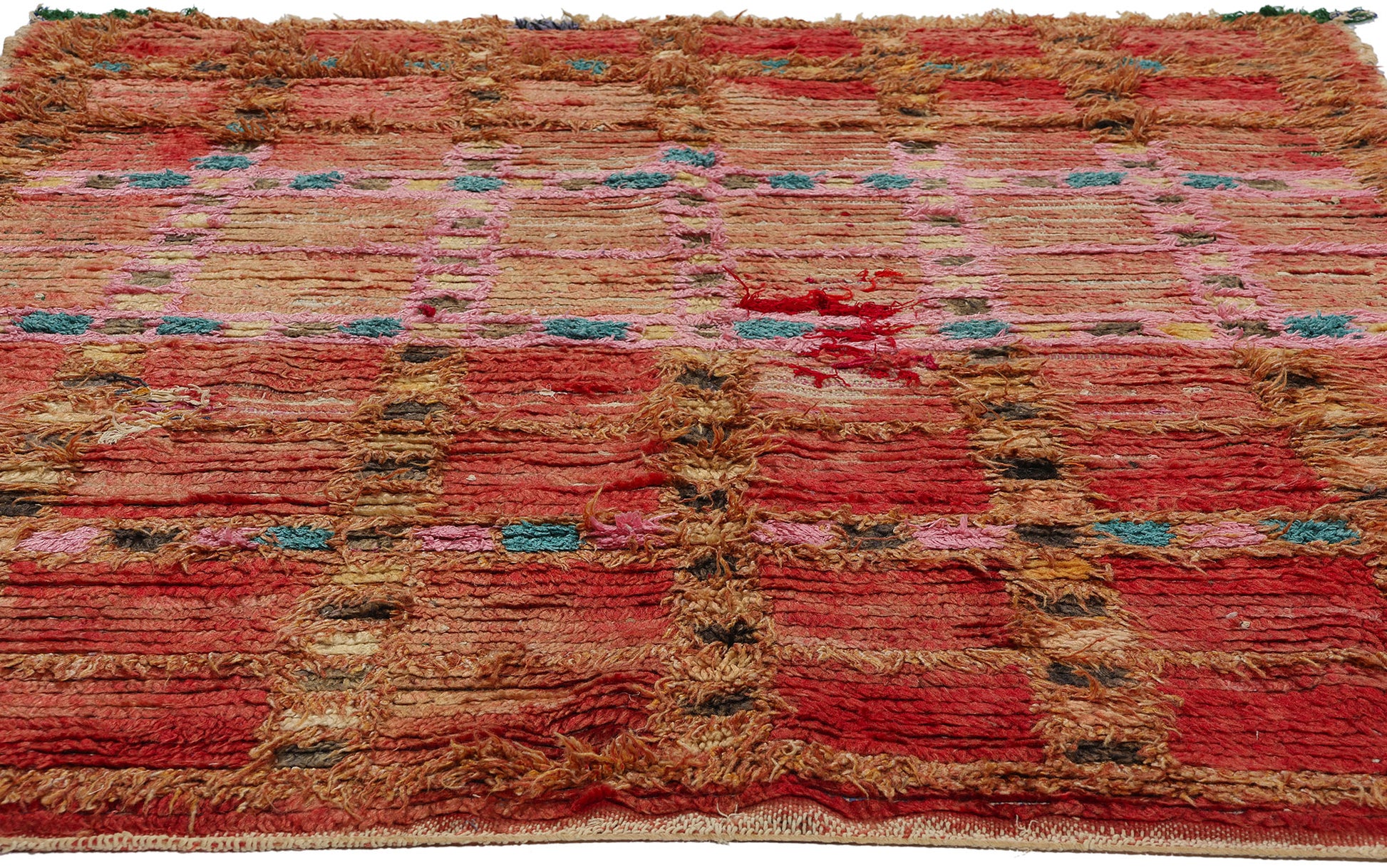 5 x 6 Vintage Red Moroccan Azilal Rug 21723