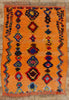 5 x 6 Vintage Orange Moroccan Azilal Rug 21798