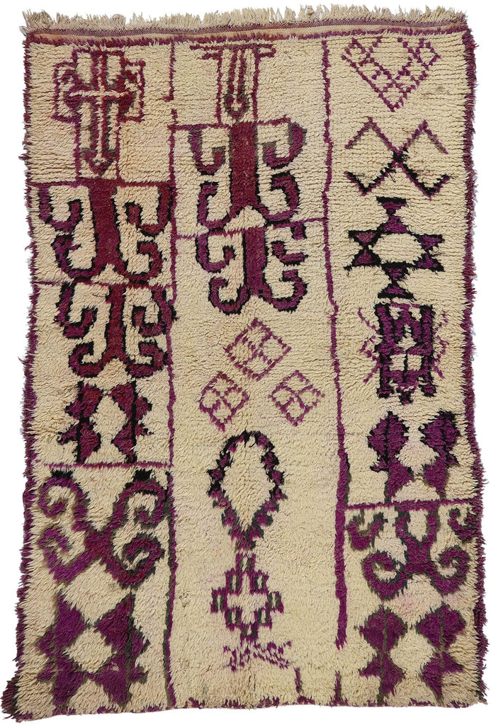 5 x 8 Vintage Moroccan Azilal Rug 21728���