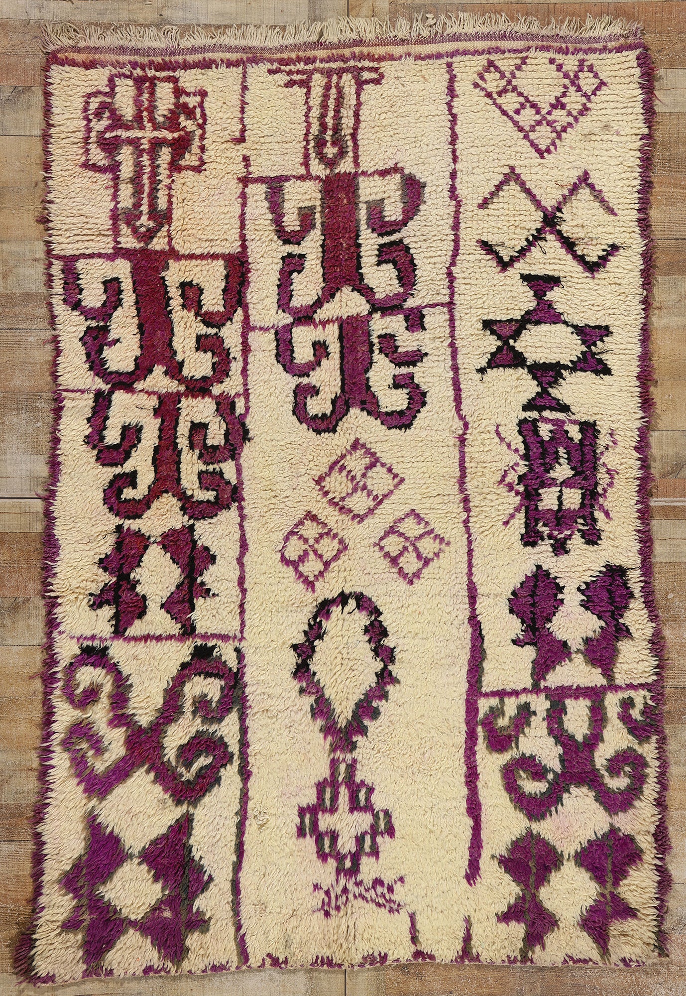 5 x 8 Vintage Moroccan Azilal Rug 21728���