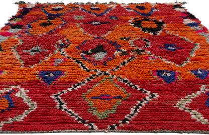 5 x 8 Vintage Red Moroccan Azilal Rug 21735