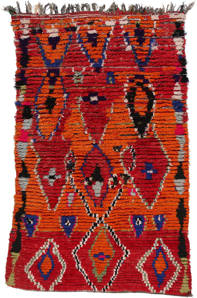 5 x 8 Vintage Red Moroccan Azilal Rug 21735