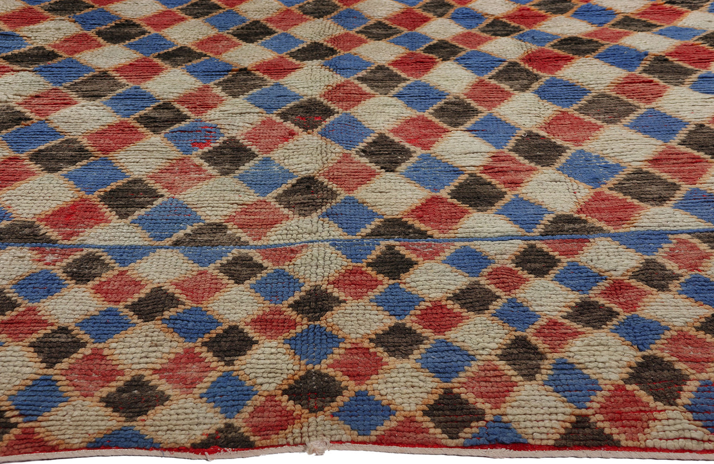 5 x 8 Vintage Harlequin Moroccan Azilal Rug 21755