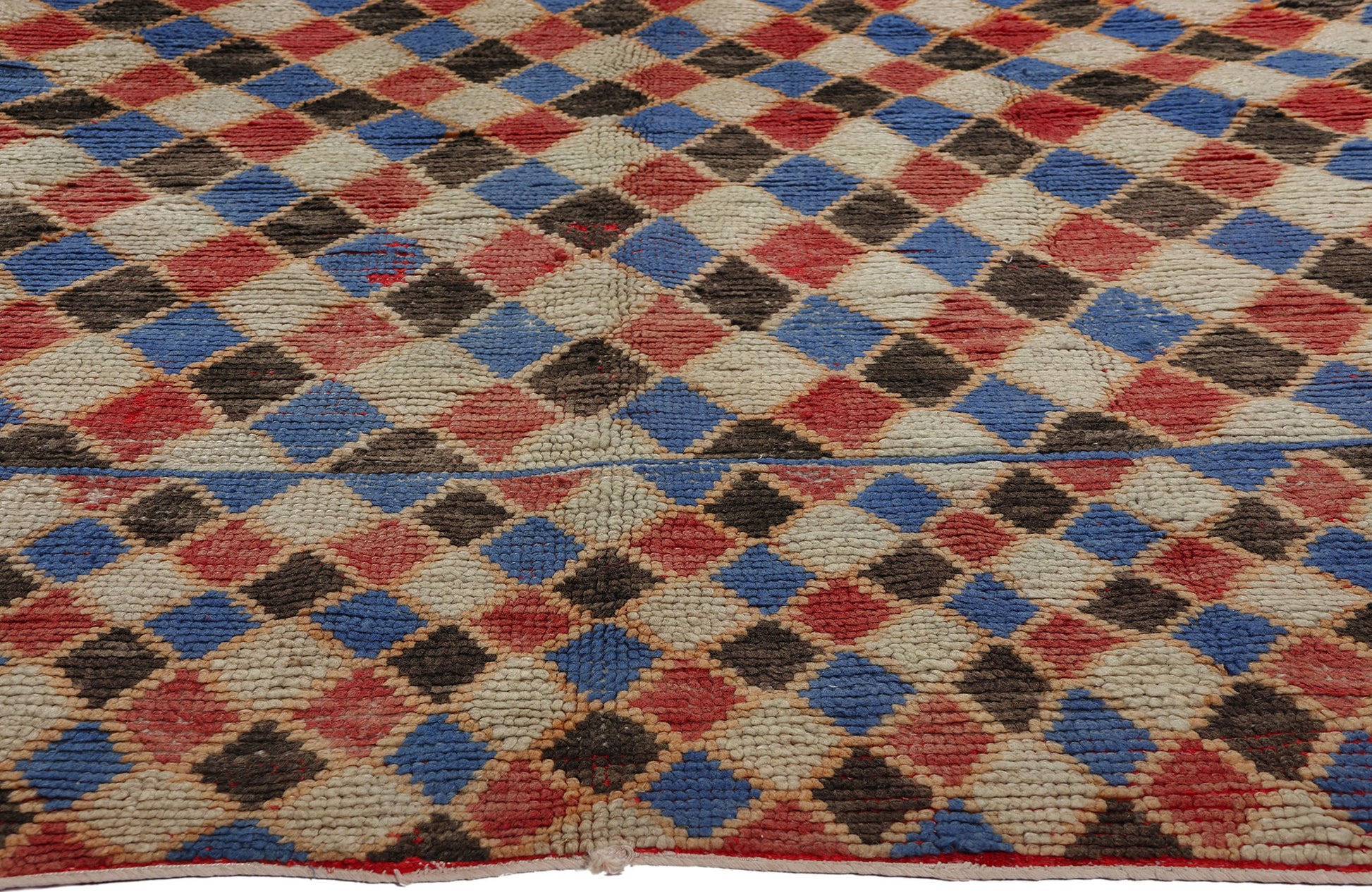 5 x 8 Vintage Harlequin Moroccan Azilal Rug 21755