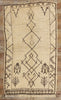 5 x 8 Vintage Neutral Moroccan Azilal Rug 21752