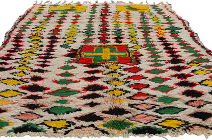 5 x 9 Colorful Vintage Moroccan Azilal Rug 21785