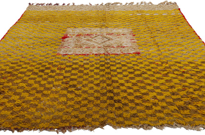 5 x 9 Vintage Gold Moroccan Azilal Rug 21745
