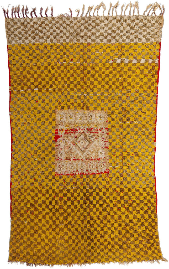 5 x 9 Vintage Gold Moroccan Azilal Rug 21745