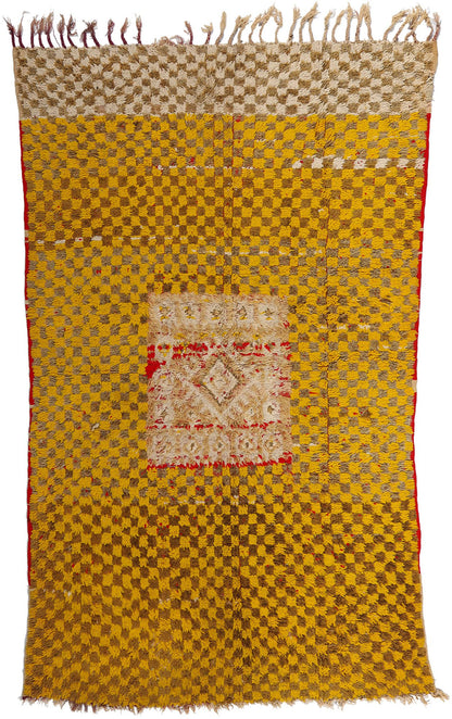 5 x 9 Vintage Gold Moroccan Azilal Rug 21745