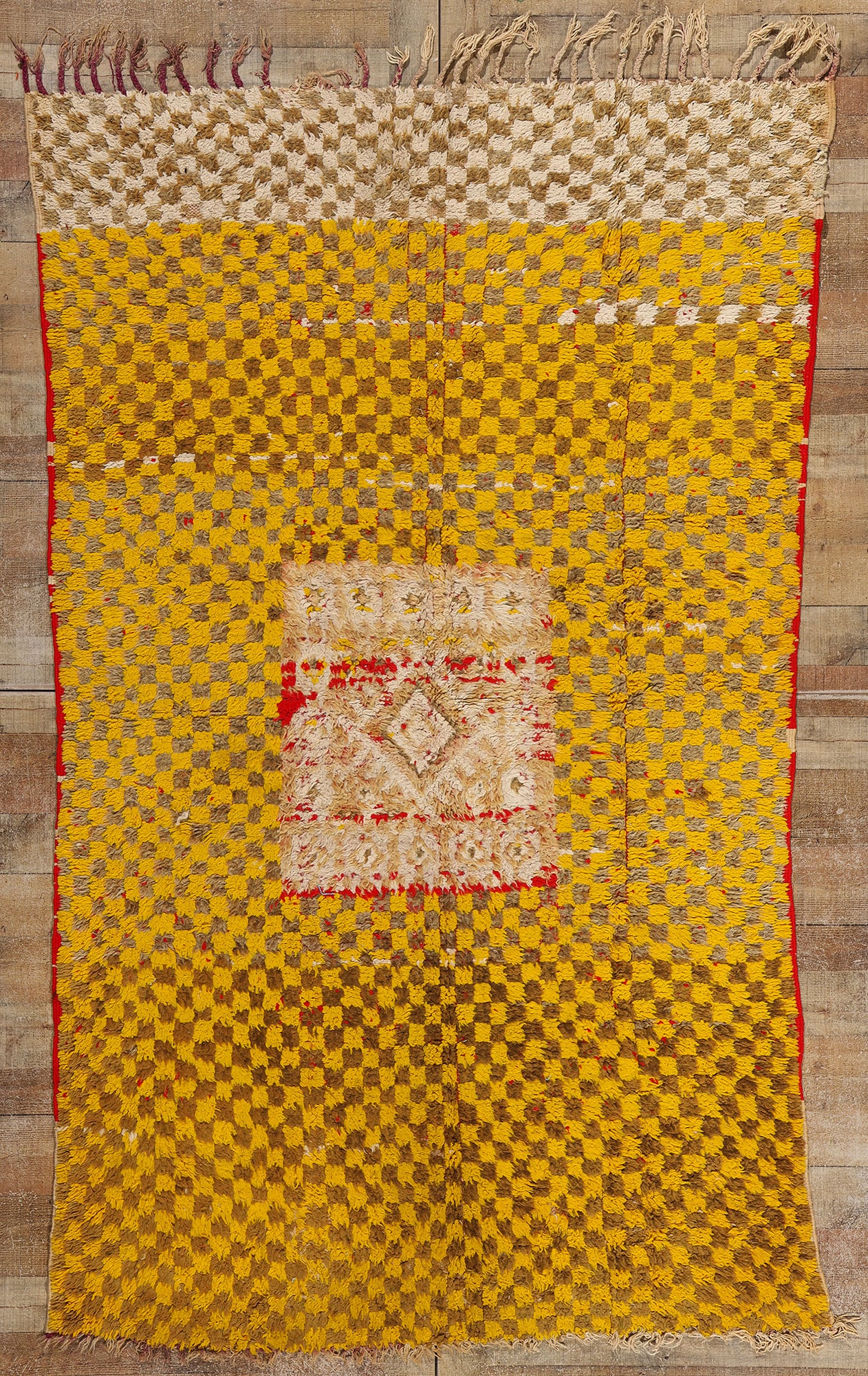 5 x 9 Vintage Gold Moroccan Azilal Rug 21745