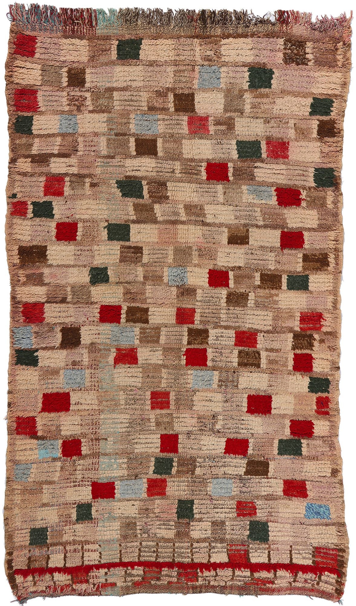 5 x 9 Vintage Checkered Moroccan Azilal Rug 21818