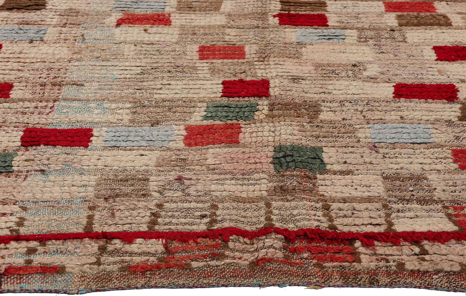 5 x 9 Vintage Checkered Moroccan Azilal Rug 21818