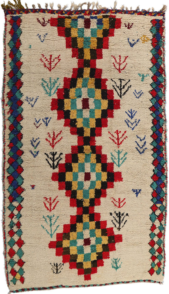 5 x 9 Colorful Vintage Moroccan Azilal Rug 21751