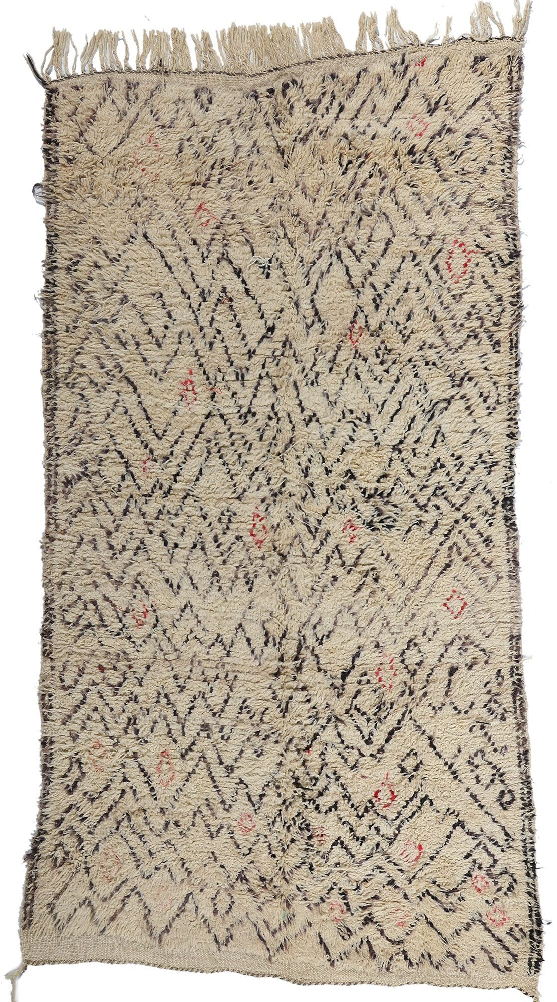 5 x 9 Vintage Neutral Moroccan Azilal Rug 21724